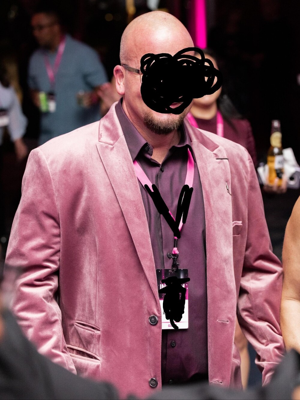 INC Pink Velvet Blazer